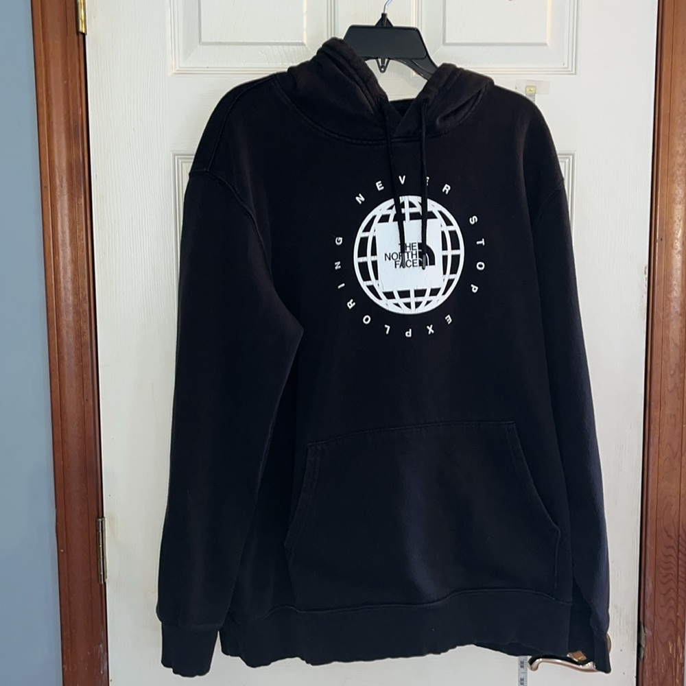 The North Face-XXL-Black- Hoodie-never stop exploring logo-hooded sweatshirt. - Picture 3 of 16